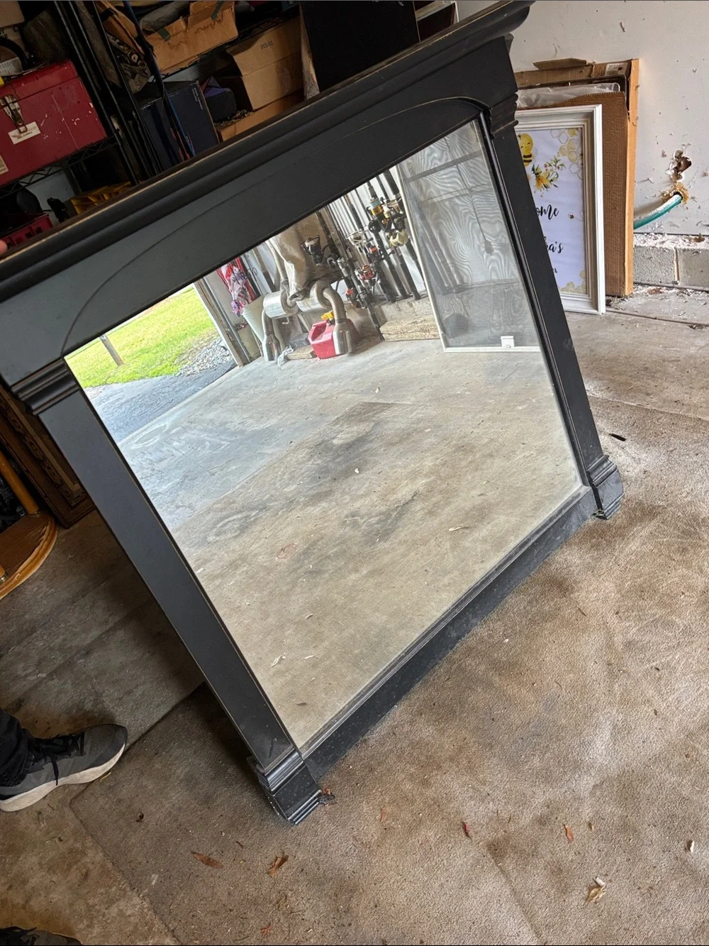 Pottery Barn Black Framed Mirror - 44